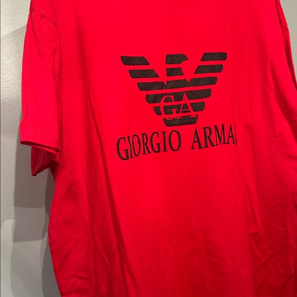 Giorgio Armani Vibrant Red Short Sleeve Tee - Picture 3 of 3